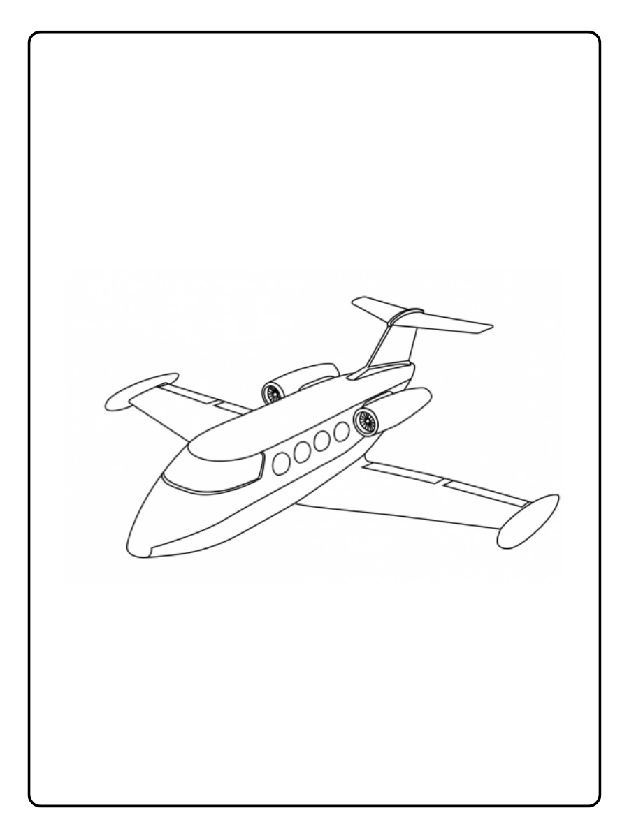 Flugzeug Ausmalbild (10)