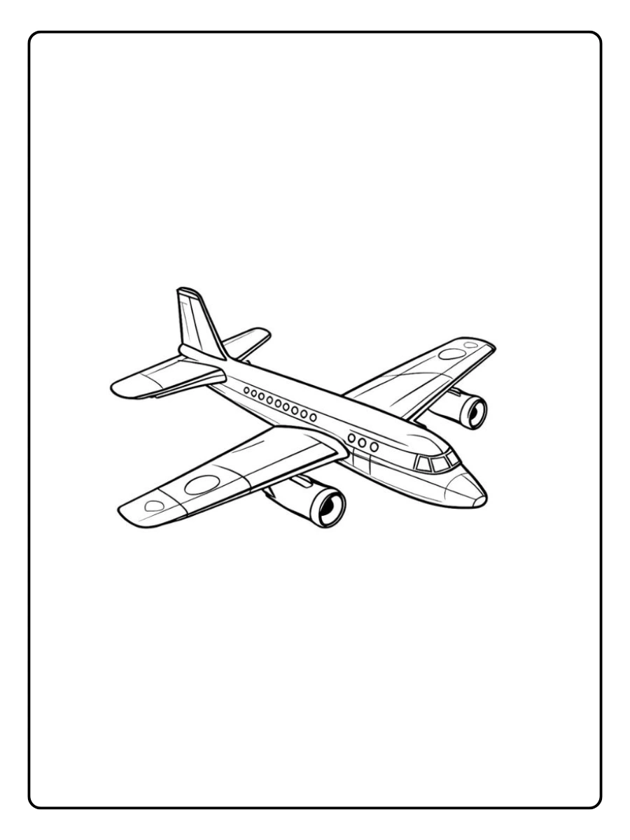 Flugzeug Ausmalbild (11)
