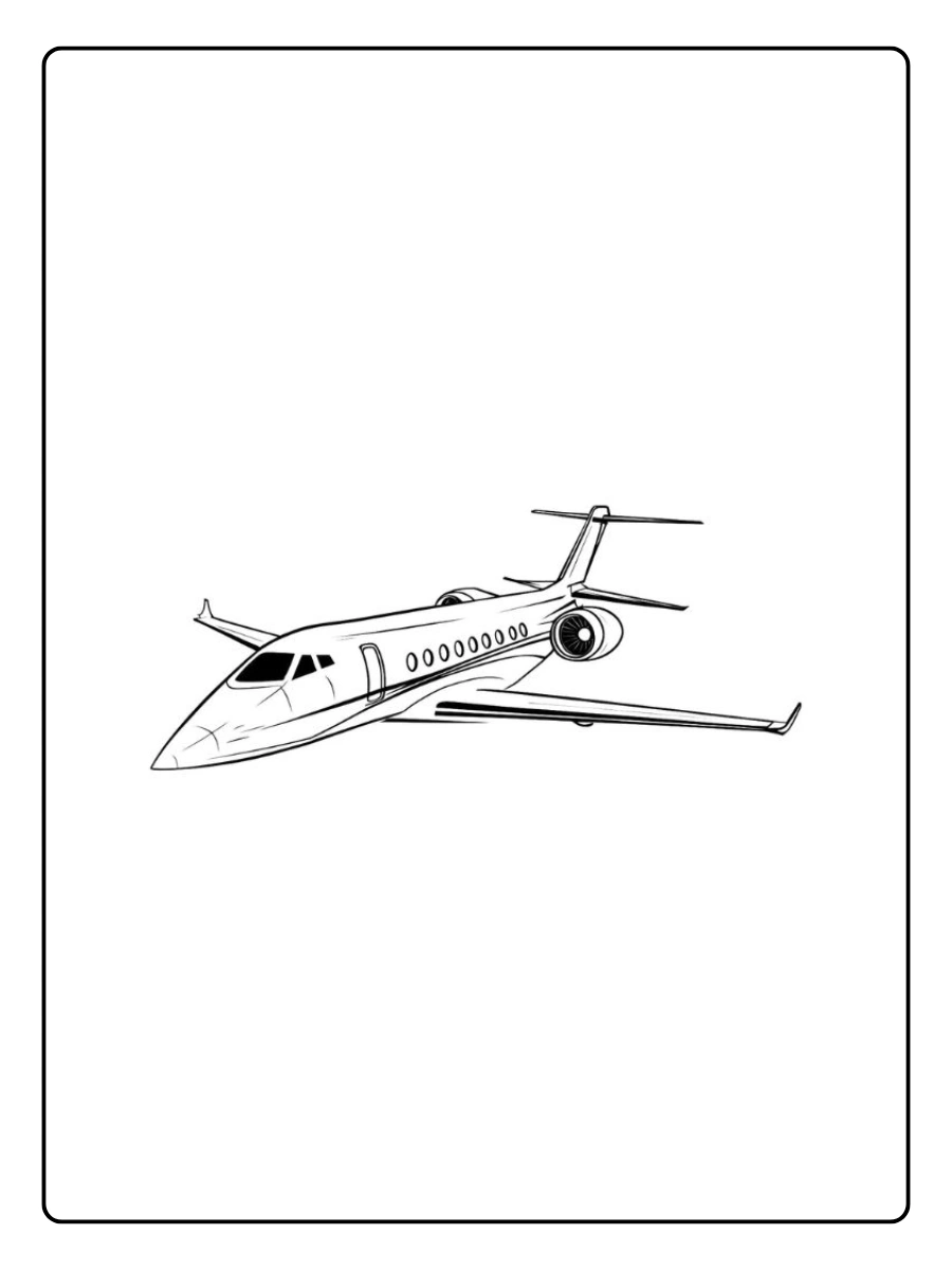 Flugzeug Ausmalbild (12)