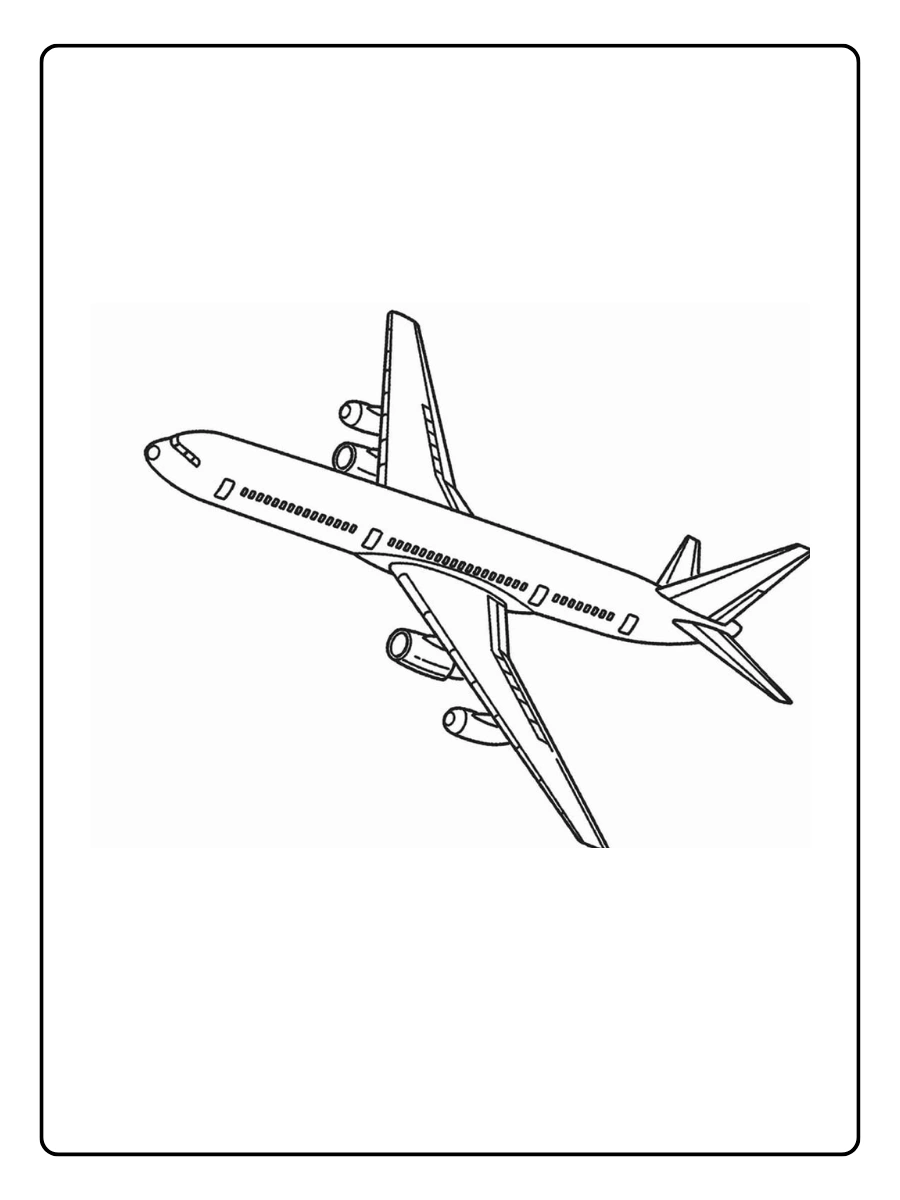 Flugzeug Ausmalbild (14)