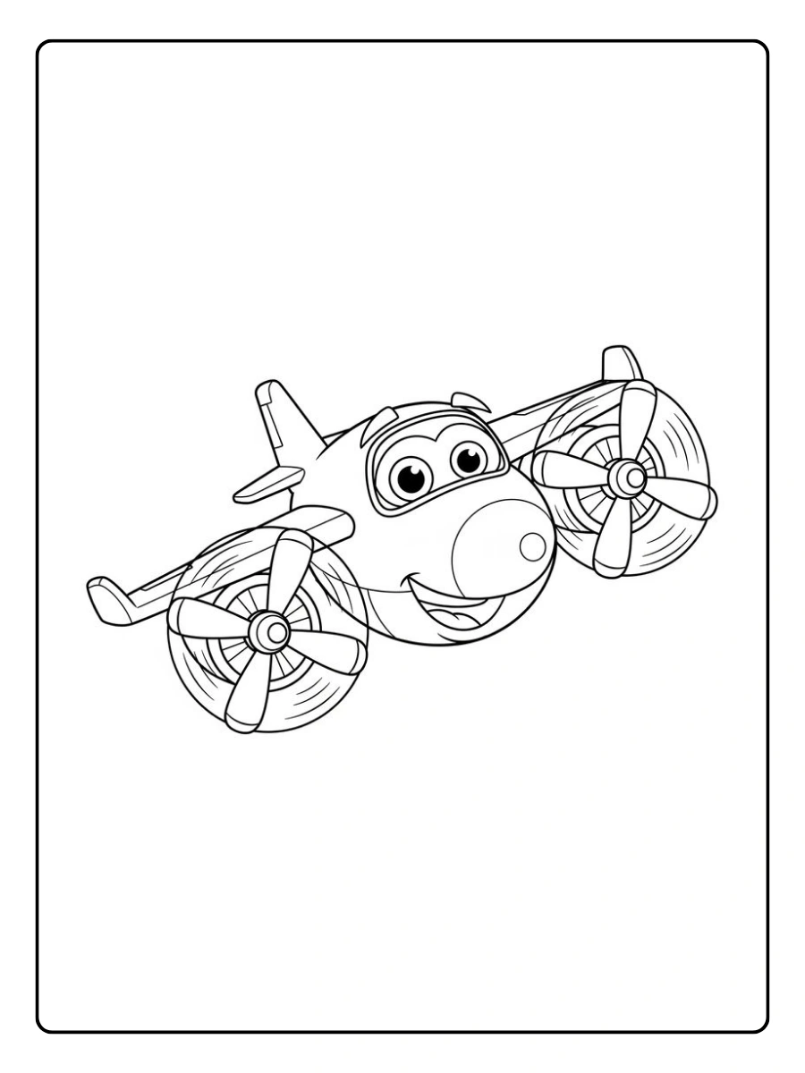 Flugzeug Ausmalbild (2)