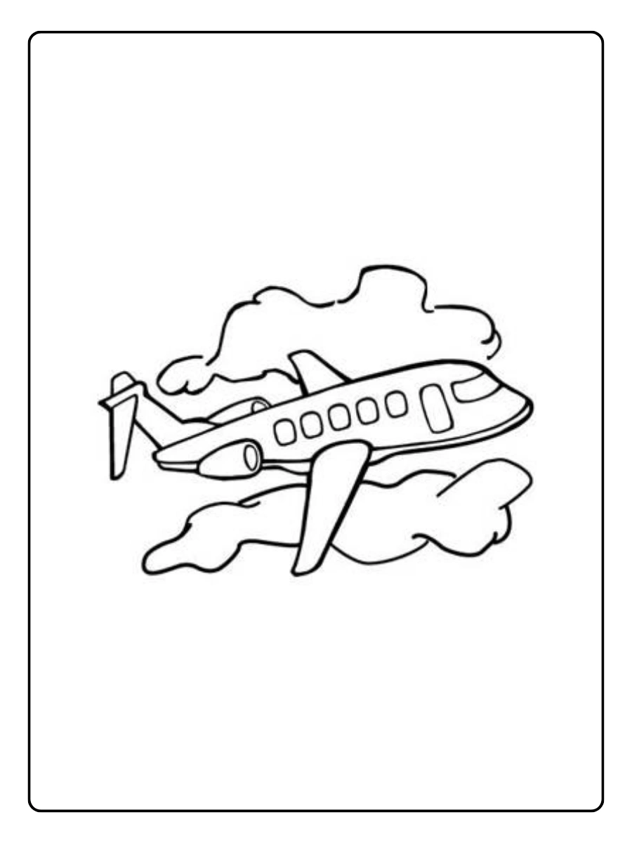 Flugzeug Ausmalbild (3)