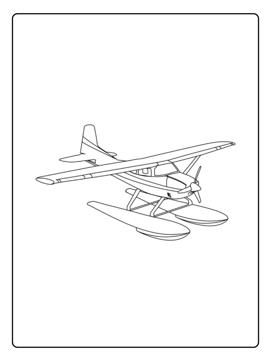 Flugzeug Ausmalbild (4)