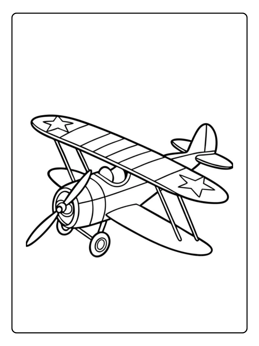 Flugzeug Ausmalbild (5)