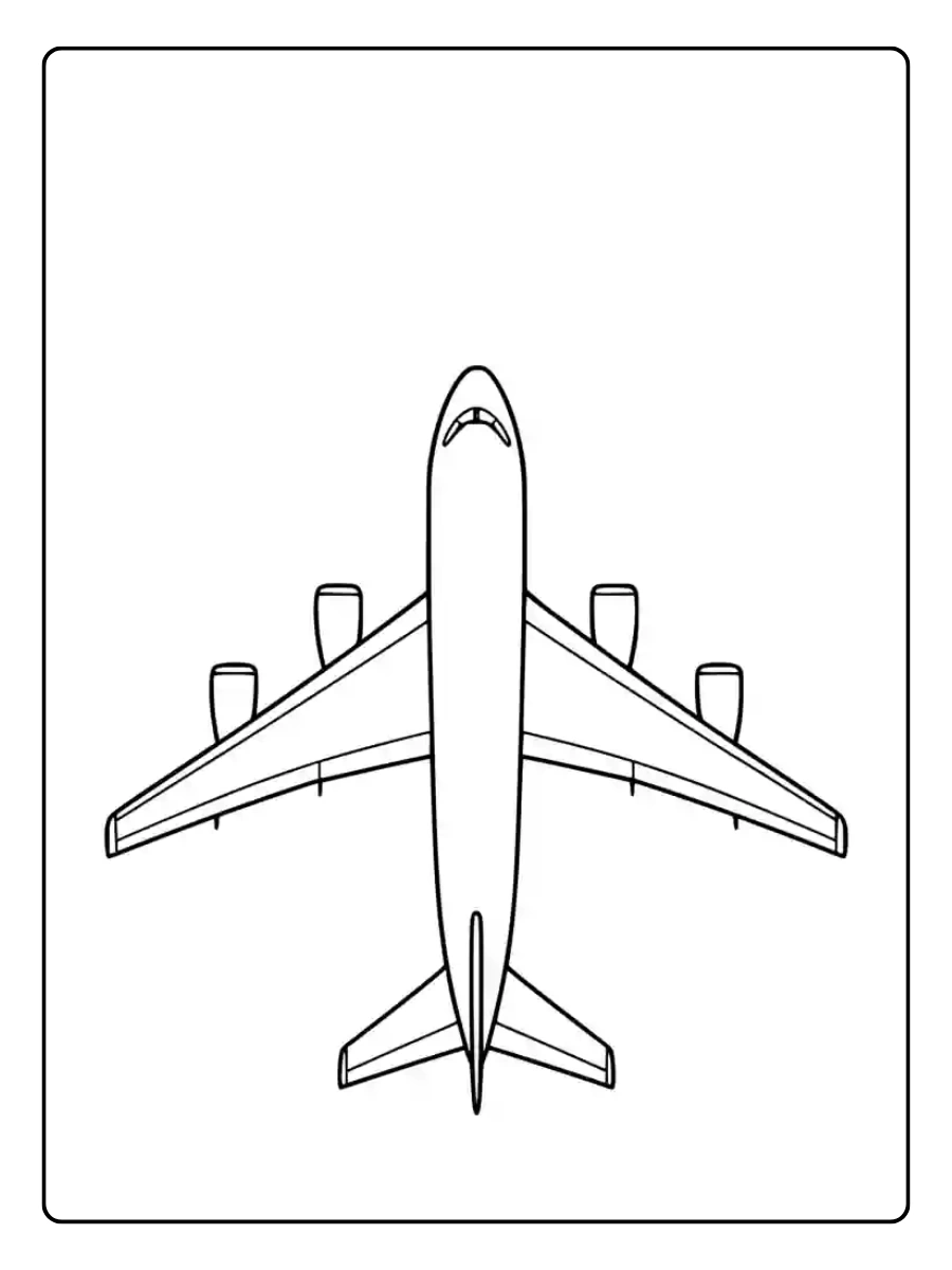 Flugzeug Ausmalbild (6)