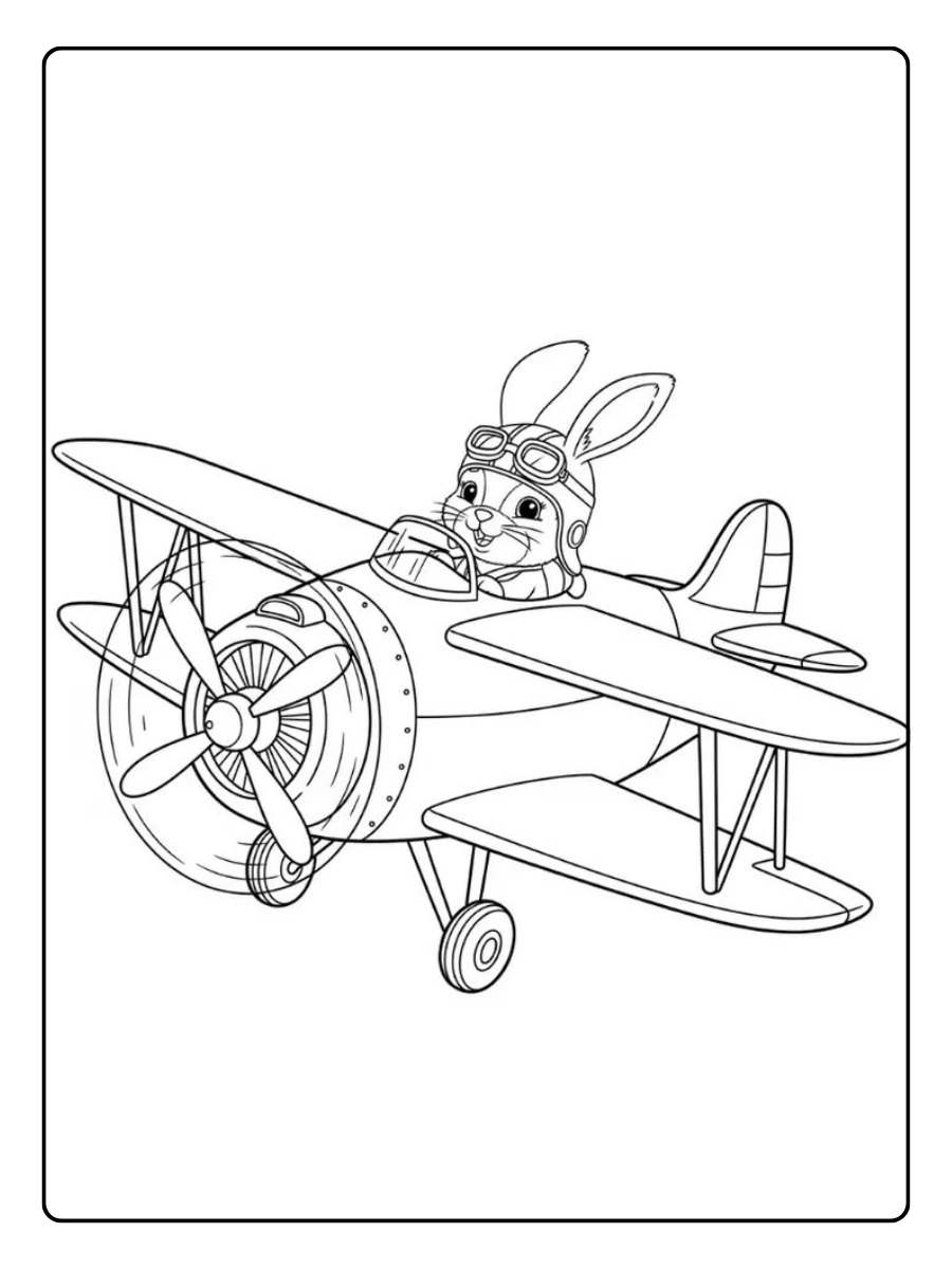 Flugzeug Ausmalbild (7)