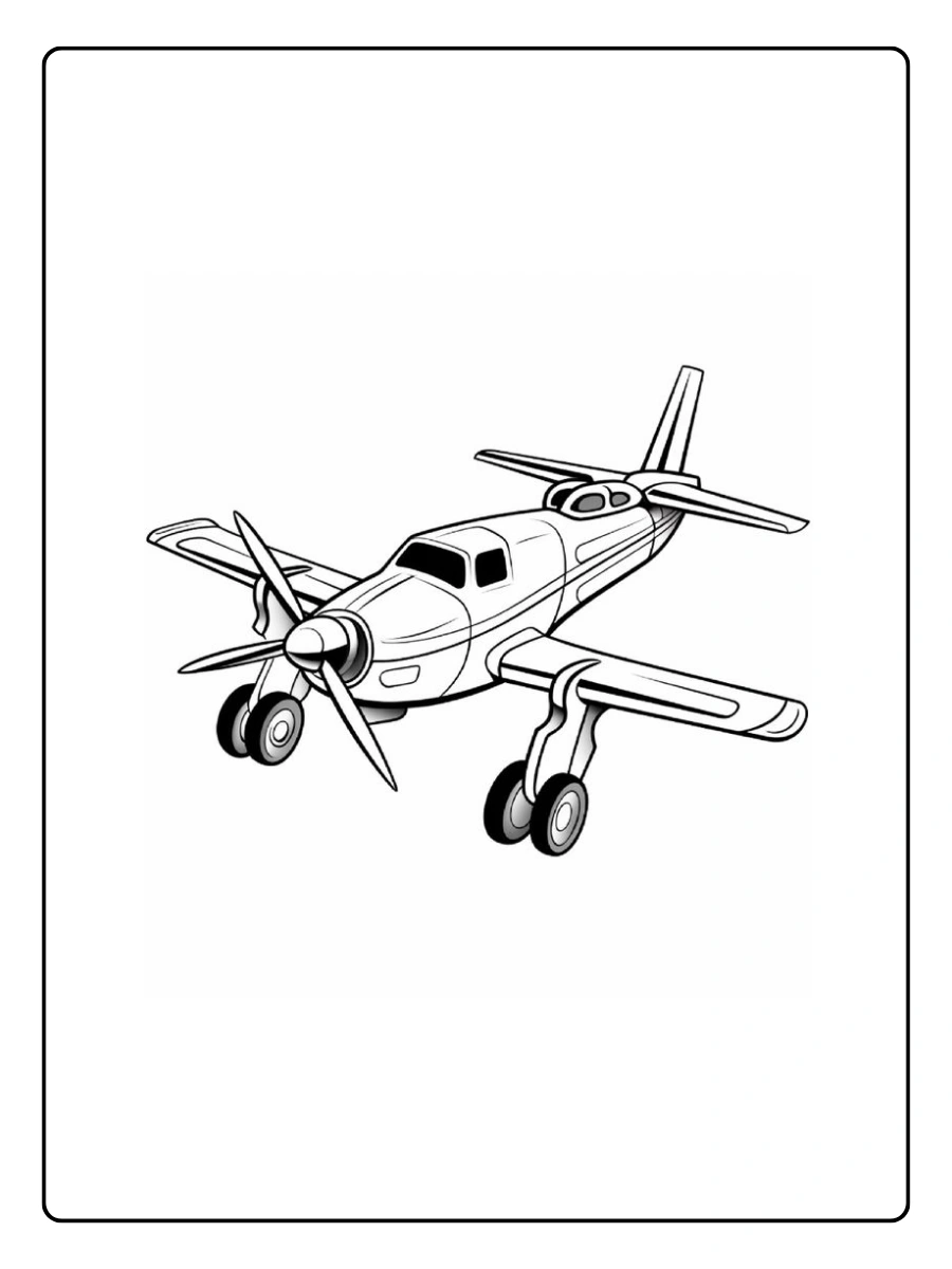 Flugzeug Ausmalbild (8)