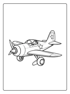 Flugzeug Ausmalbild (9)