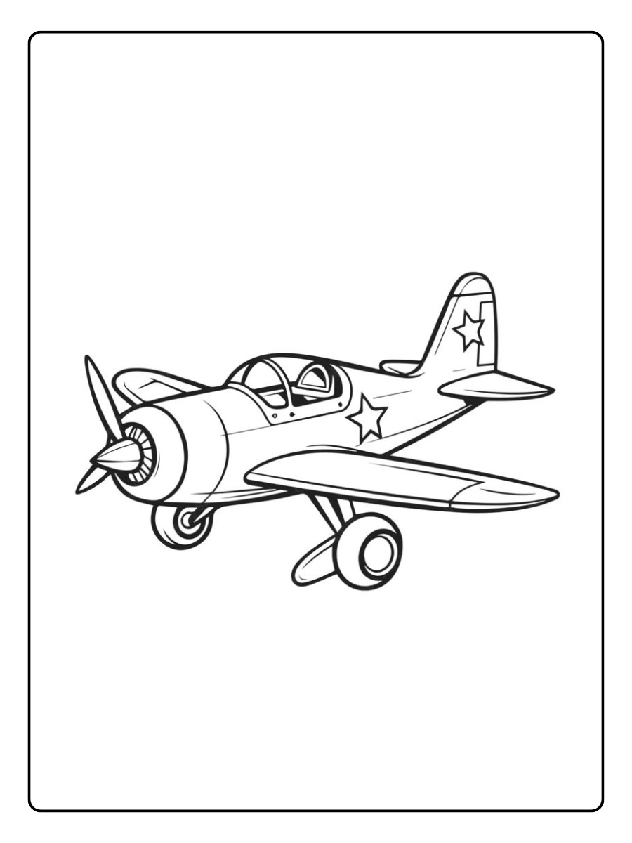 Flugzeug Ausmalbild (9)