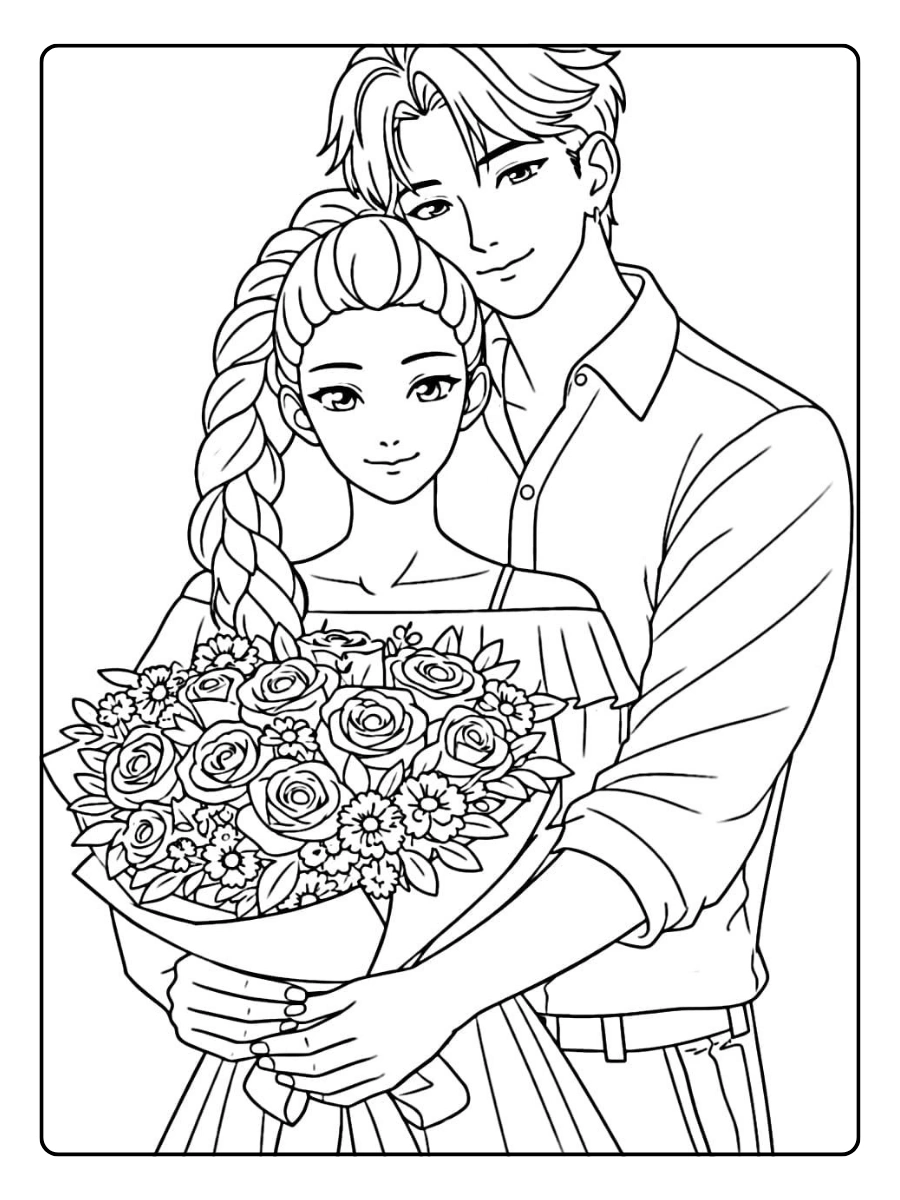 KPop Demon Hunters Valentinstag Ausmalbilder (1)