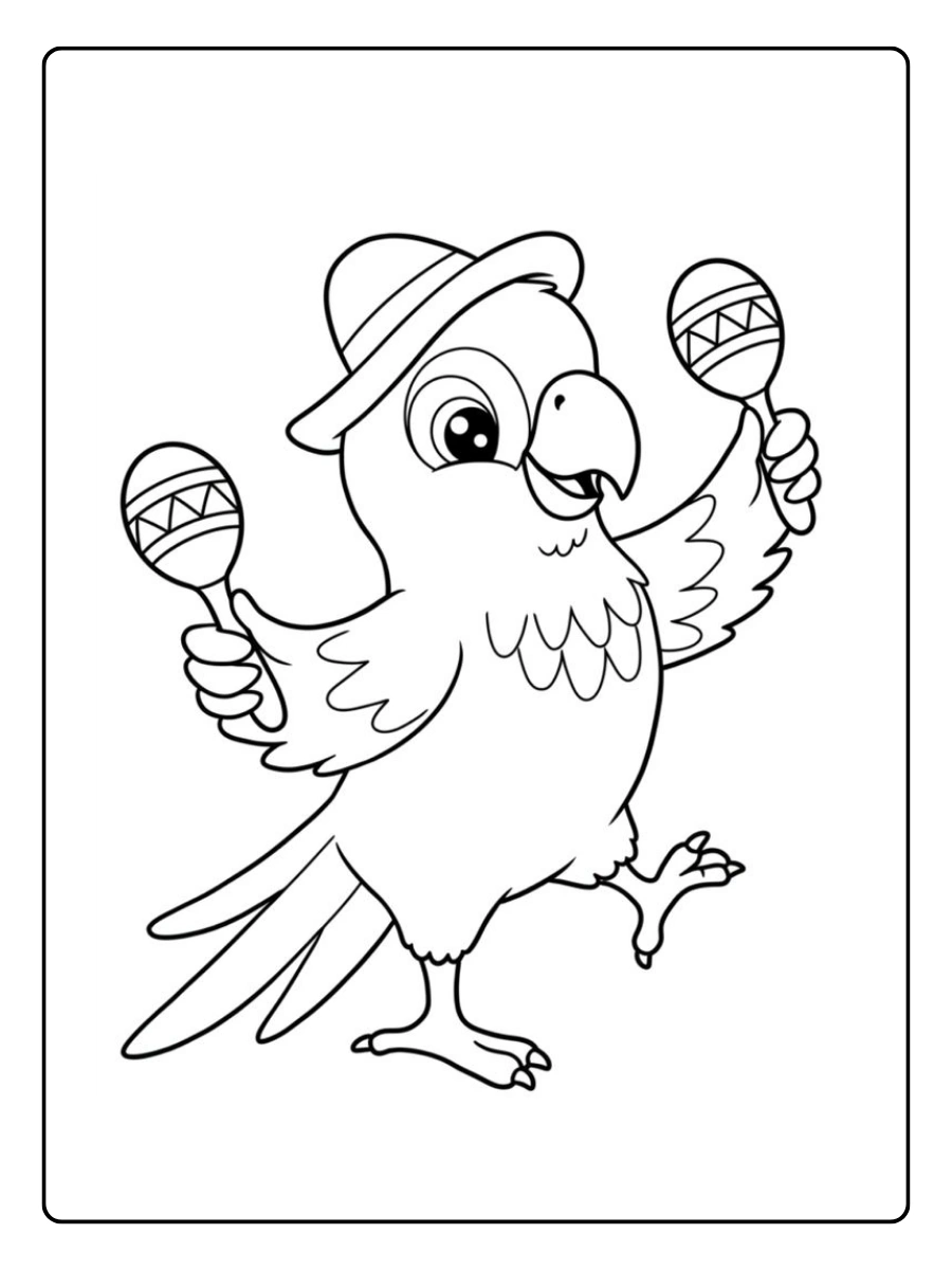 Papagei Ausmalbild (13)