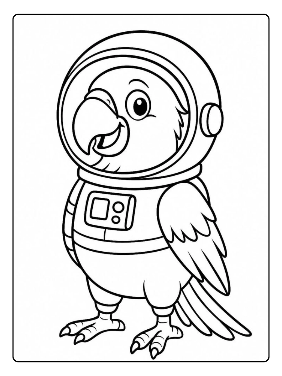 Papagei Ausmalbild (14)