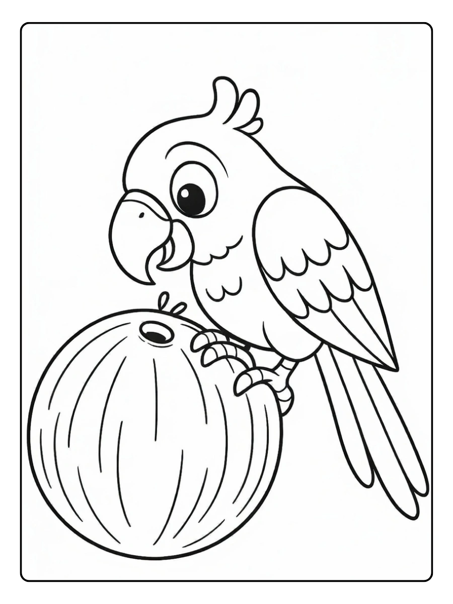 Papagei Ausmalbild (2)