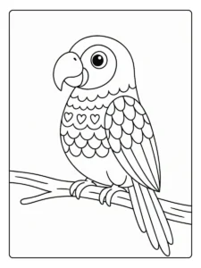 Papagei Ausmalbild