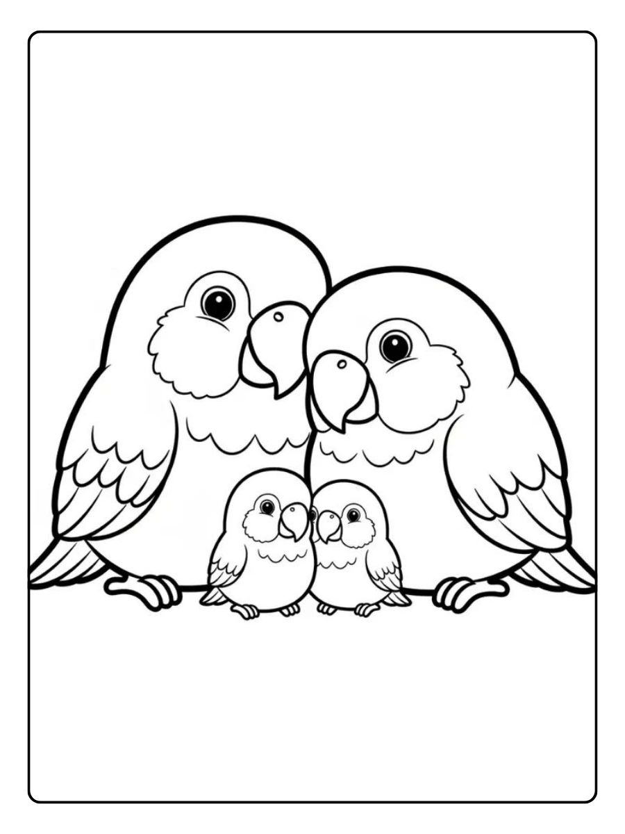 Papagei Ausmalbild (7)