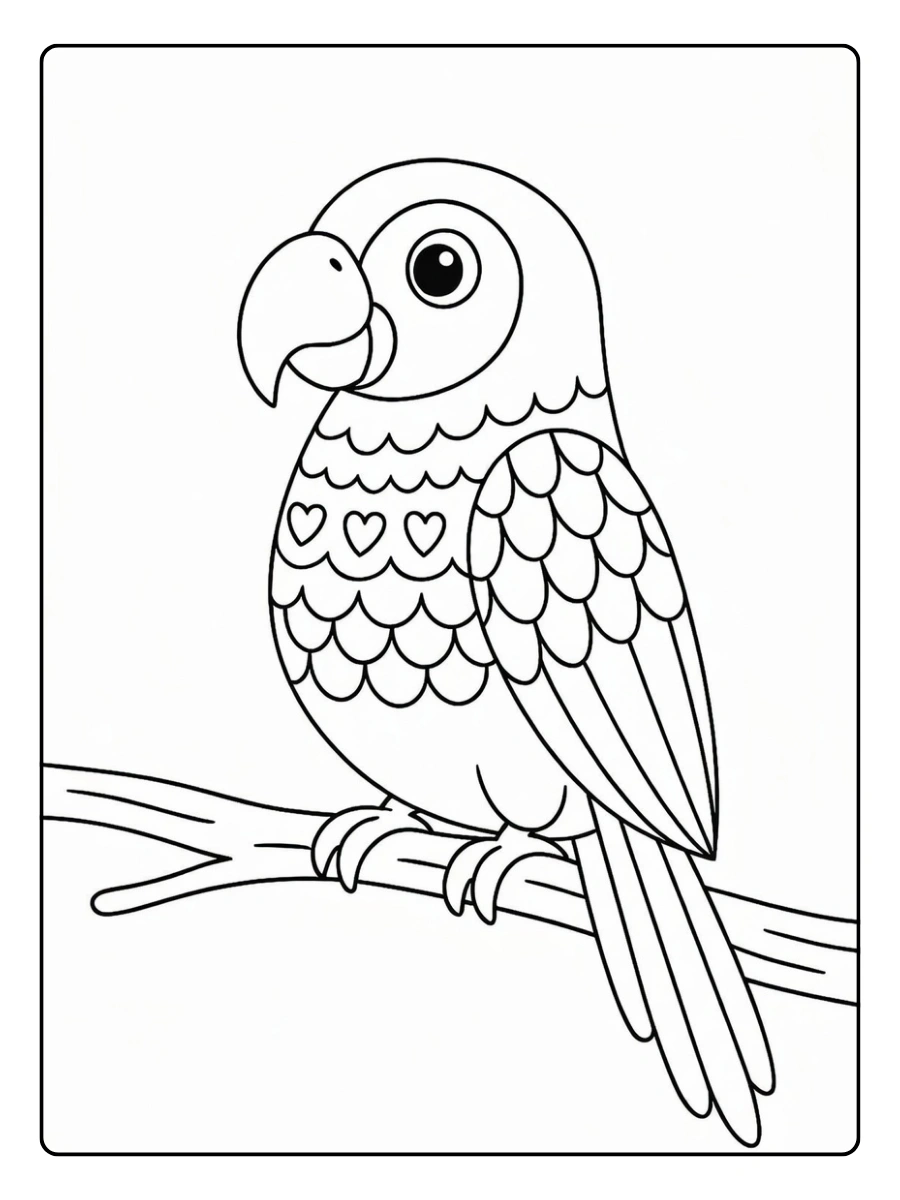 Papagei Ausmalbild