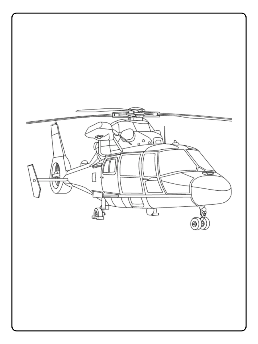 Polizeihubschrauber Ausmalbild (10)