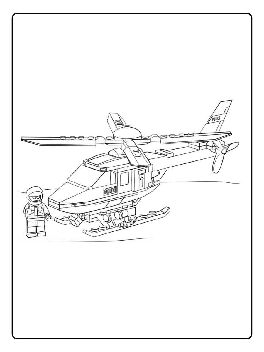Polizeihubschrauber Ausmalbild (11)