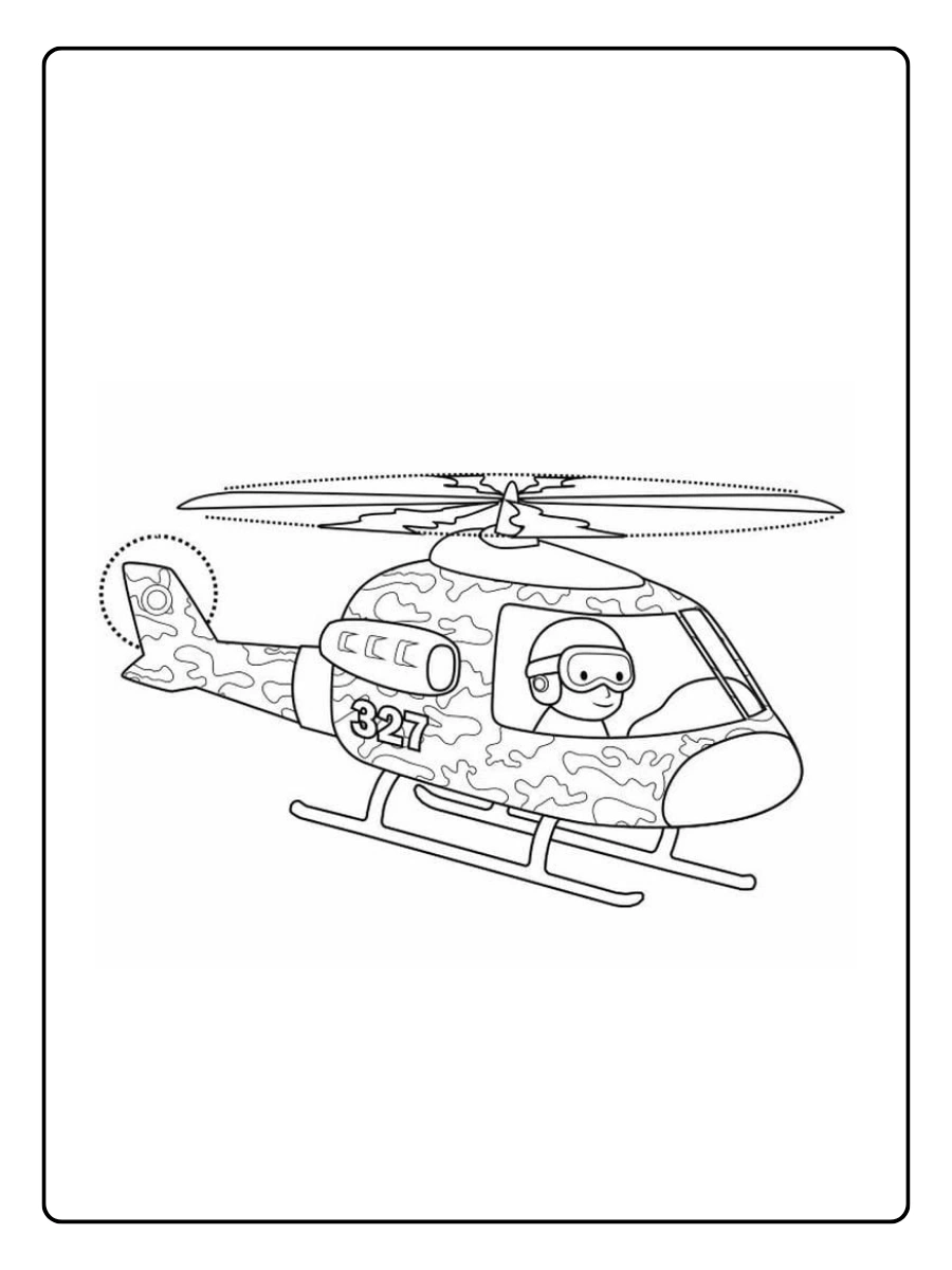 Polizeihubschrauber Ausmalbild (12)