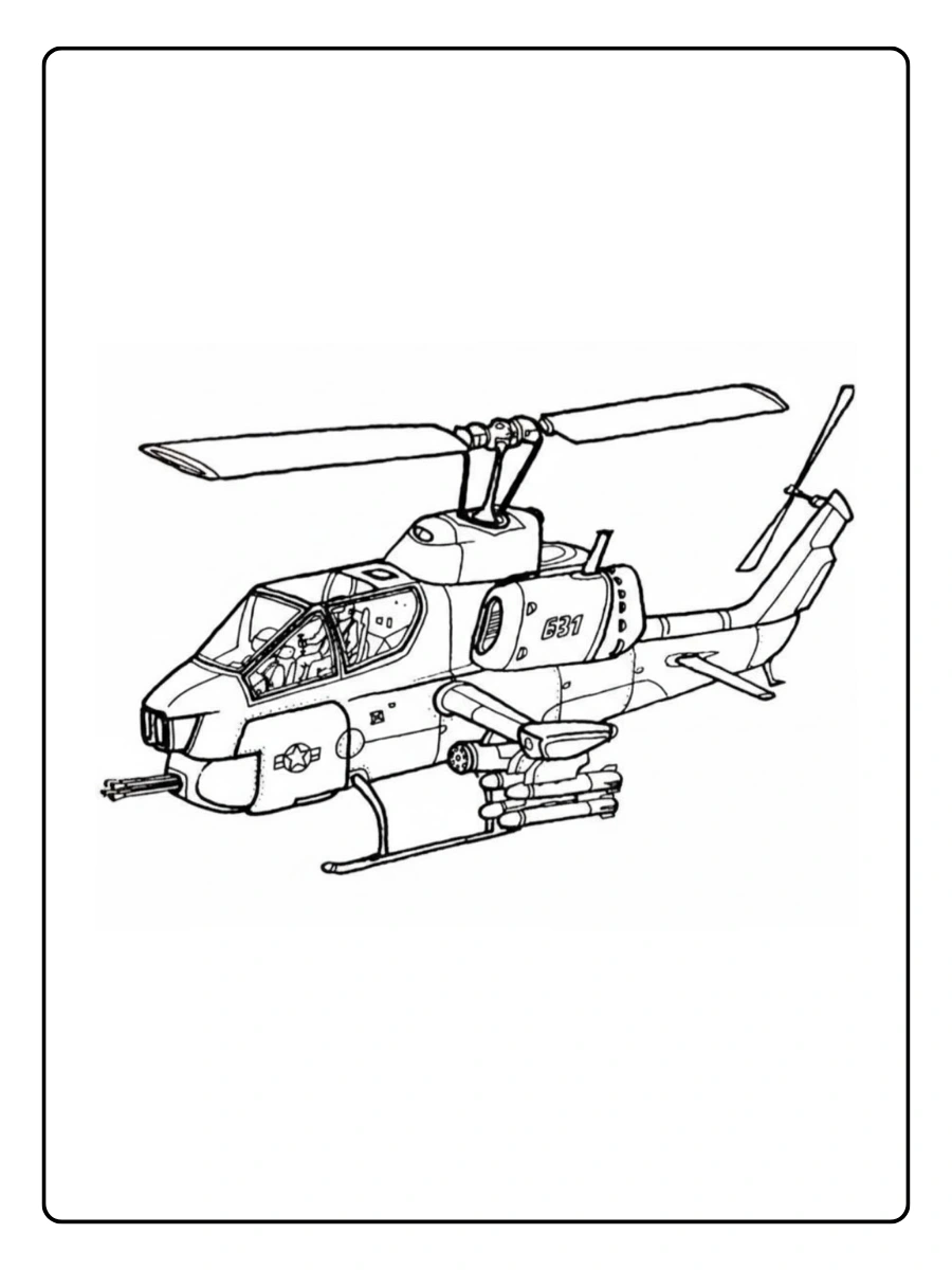 Polizeihubschrauber Ausmalbild (13)