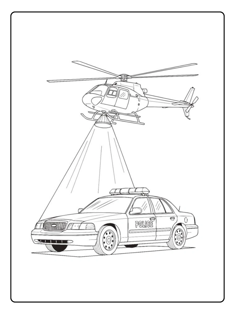 Polizeihubschrauber Ausmalbild (15)