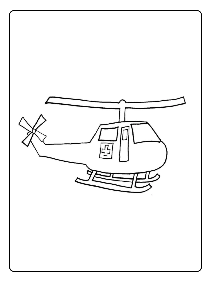 Polizeihubschrauber Ausmalbild (4)