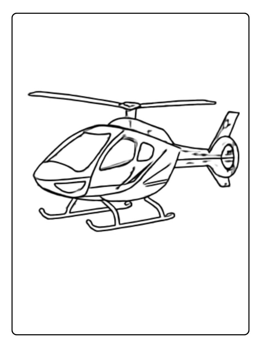 Polizeihubschrauber Ausmalbild (6)