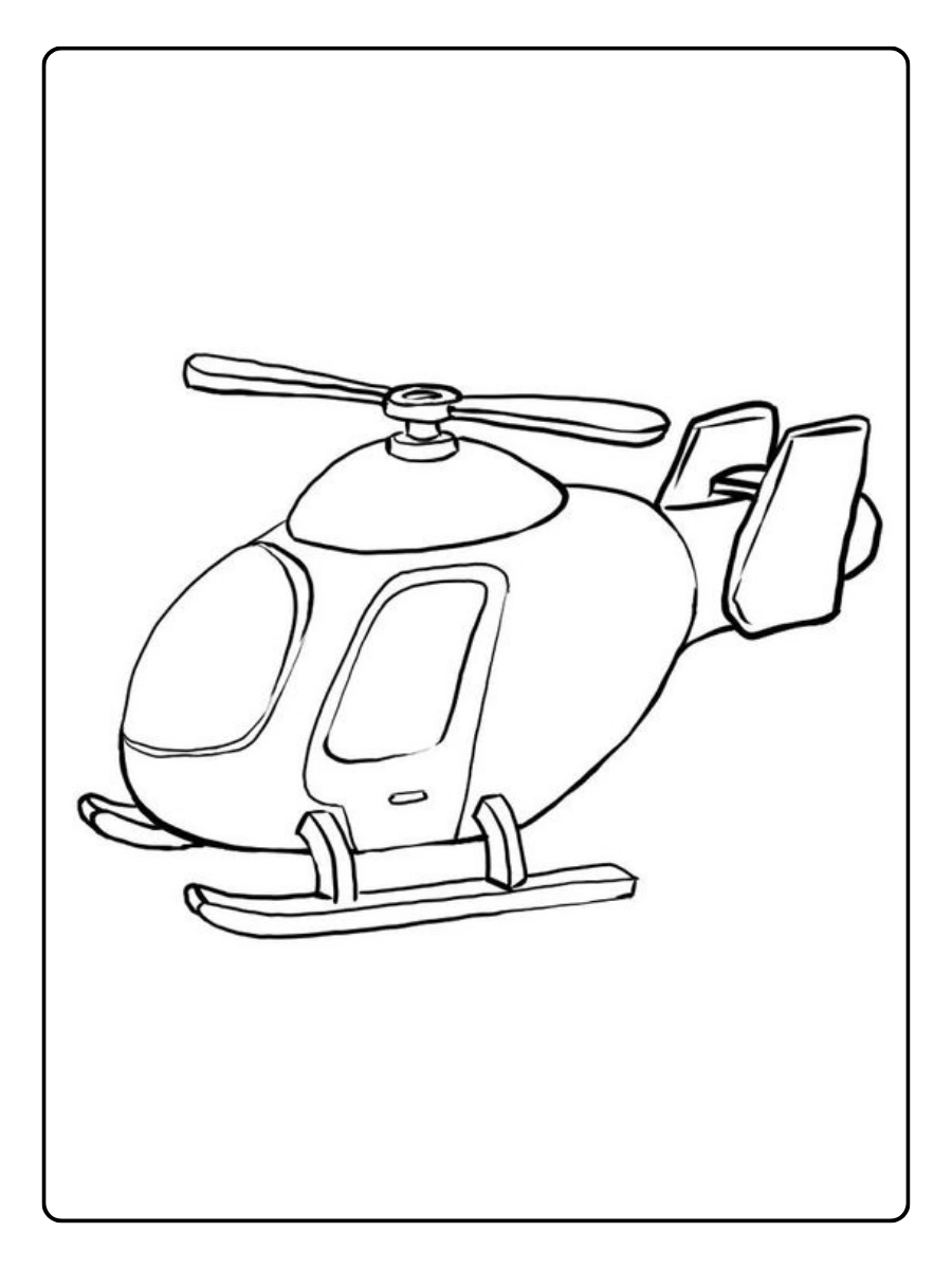 Polizeihubschrauber Ausmalbild (7)