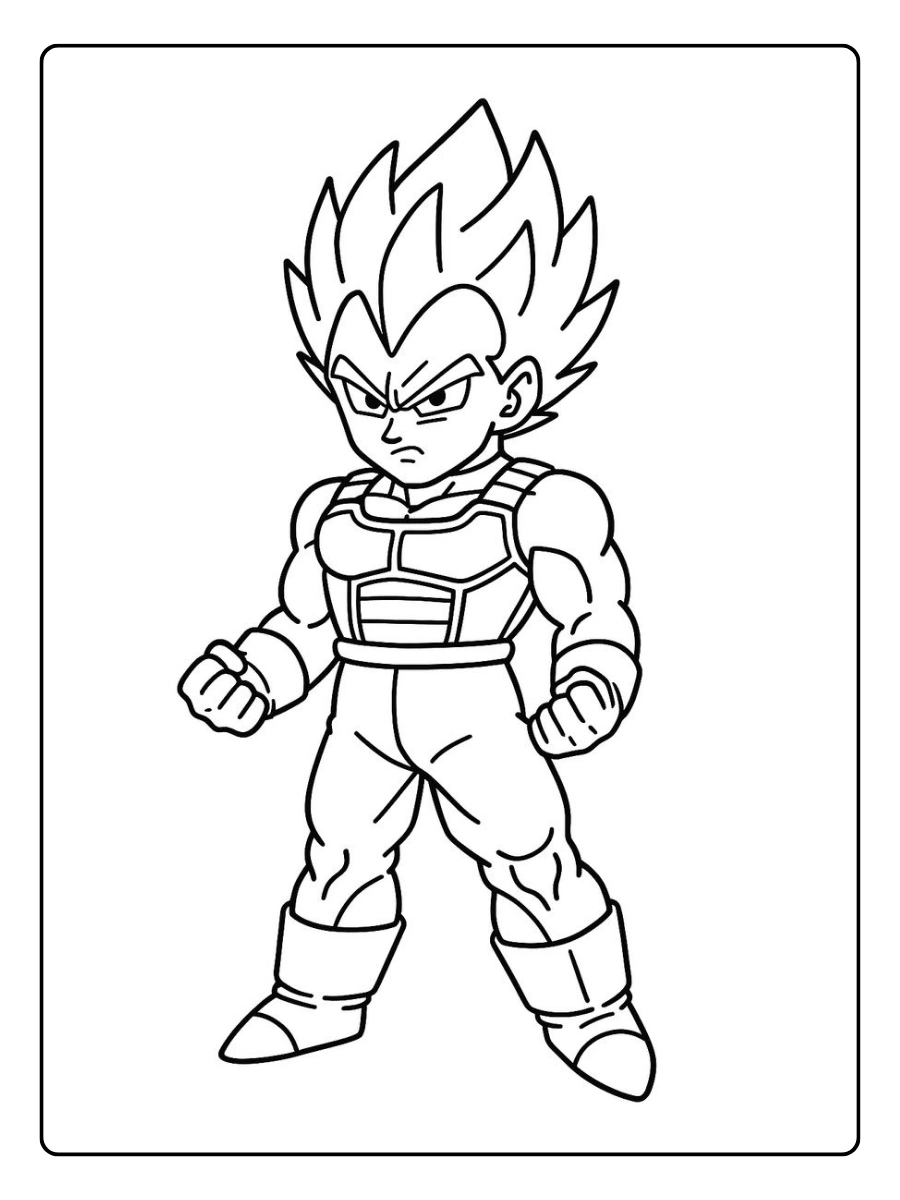 Vegeta Dragonball Ausmalbilder