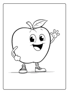 apfel ausmalbild (4)