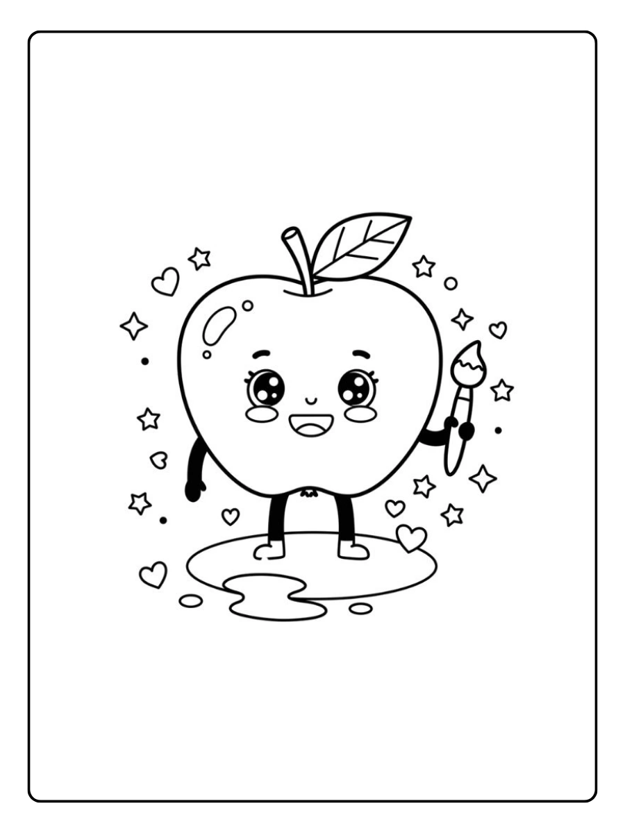 apfel ausmalbild (7)