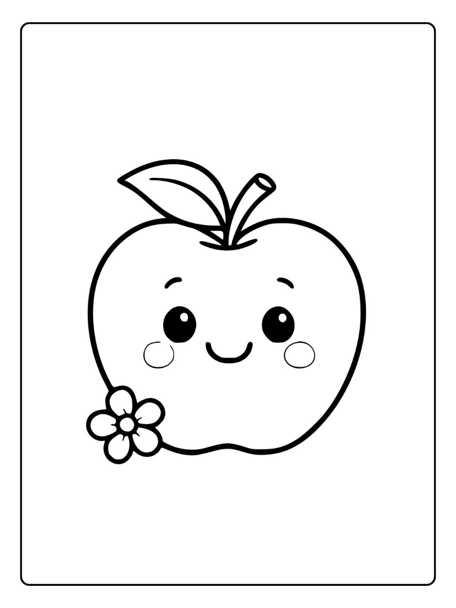 apfel ausmalbild (8)