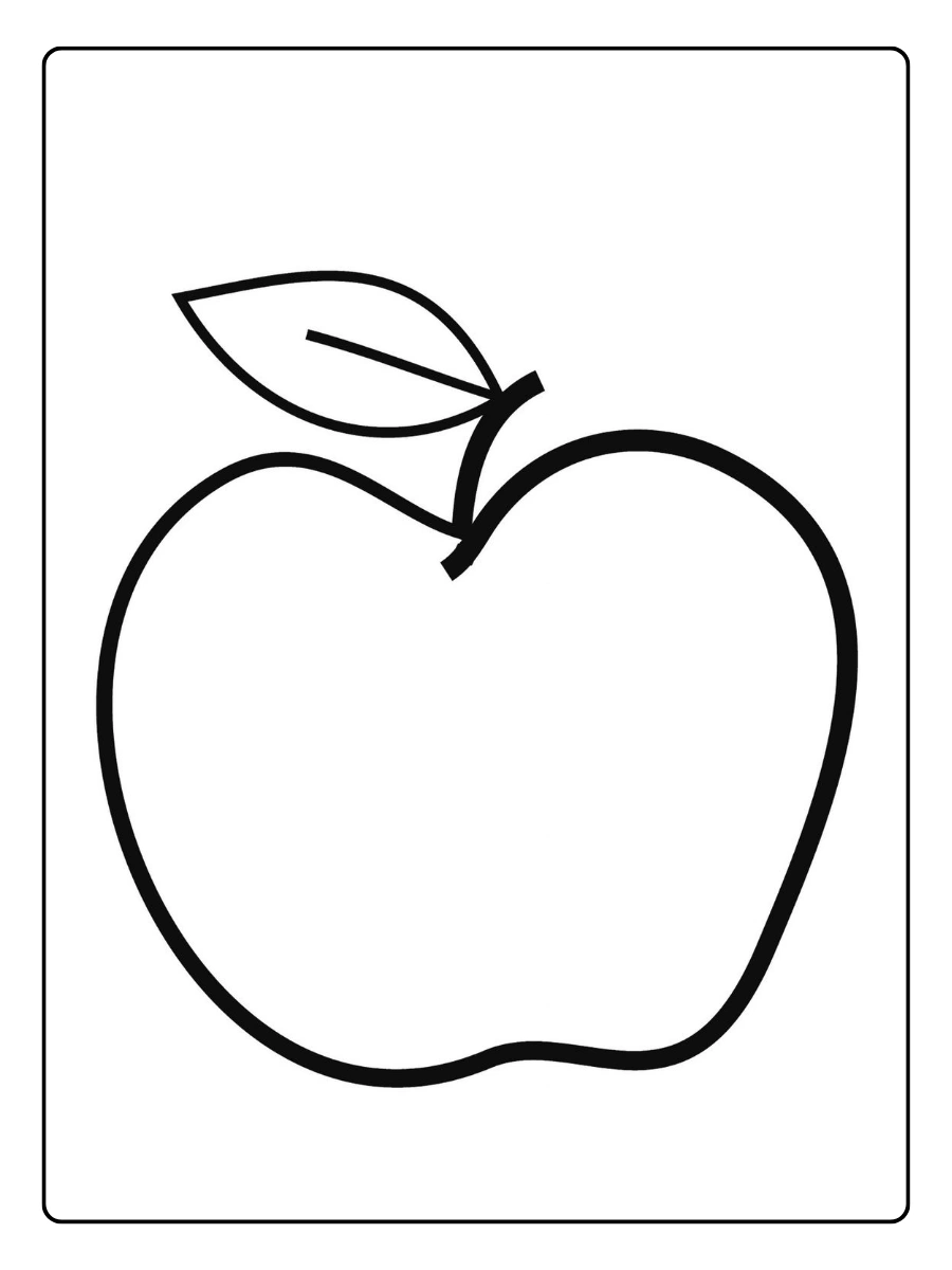 apfel ausmalbild