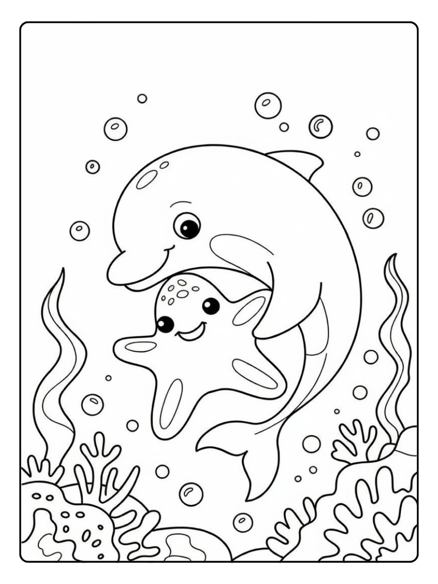 ausmalbild delfin (2)