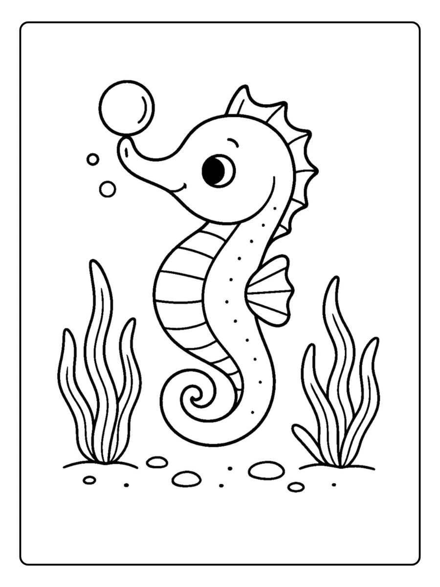 ausmalbild seepferdchen (10)