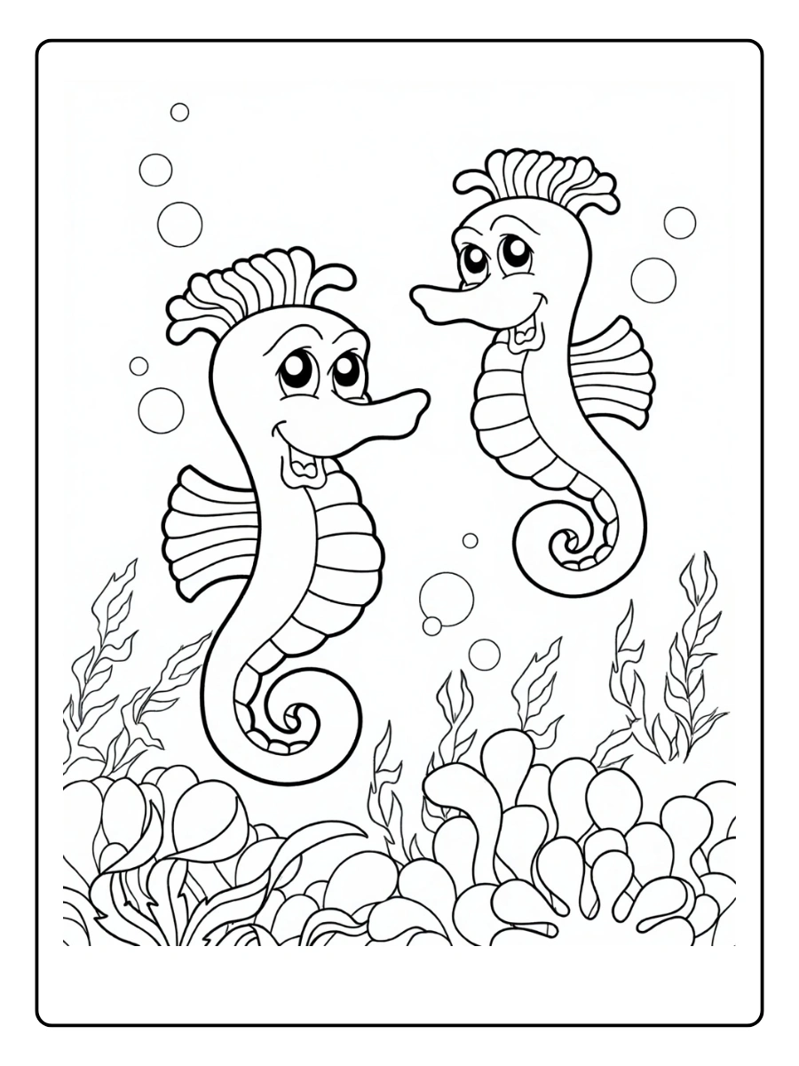ausmalbild seepferdchen (15)
