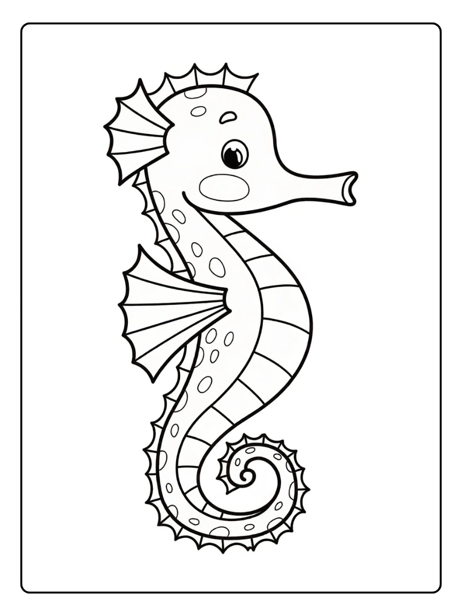 ausmalbild seepferdchen (4)