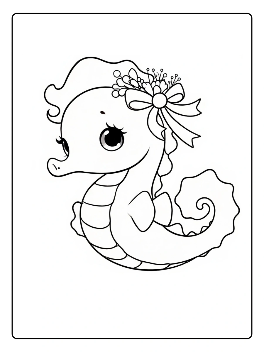 ausmalbild seepferdchen (5)