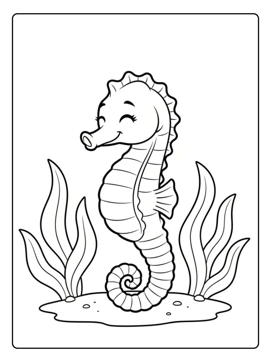 ausmalbild seepferdchen (7)