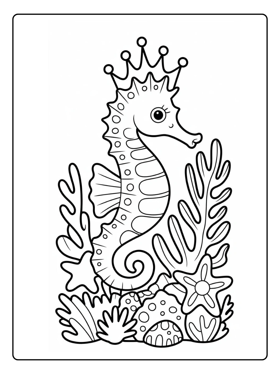 ausmalbild seepferdchen (8)
