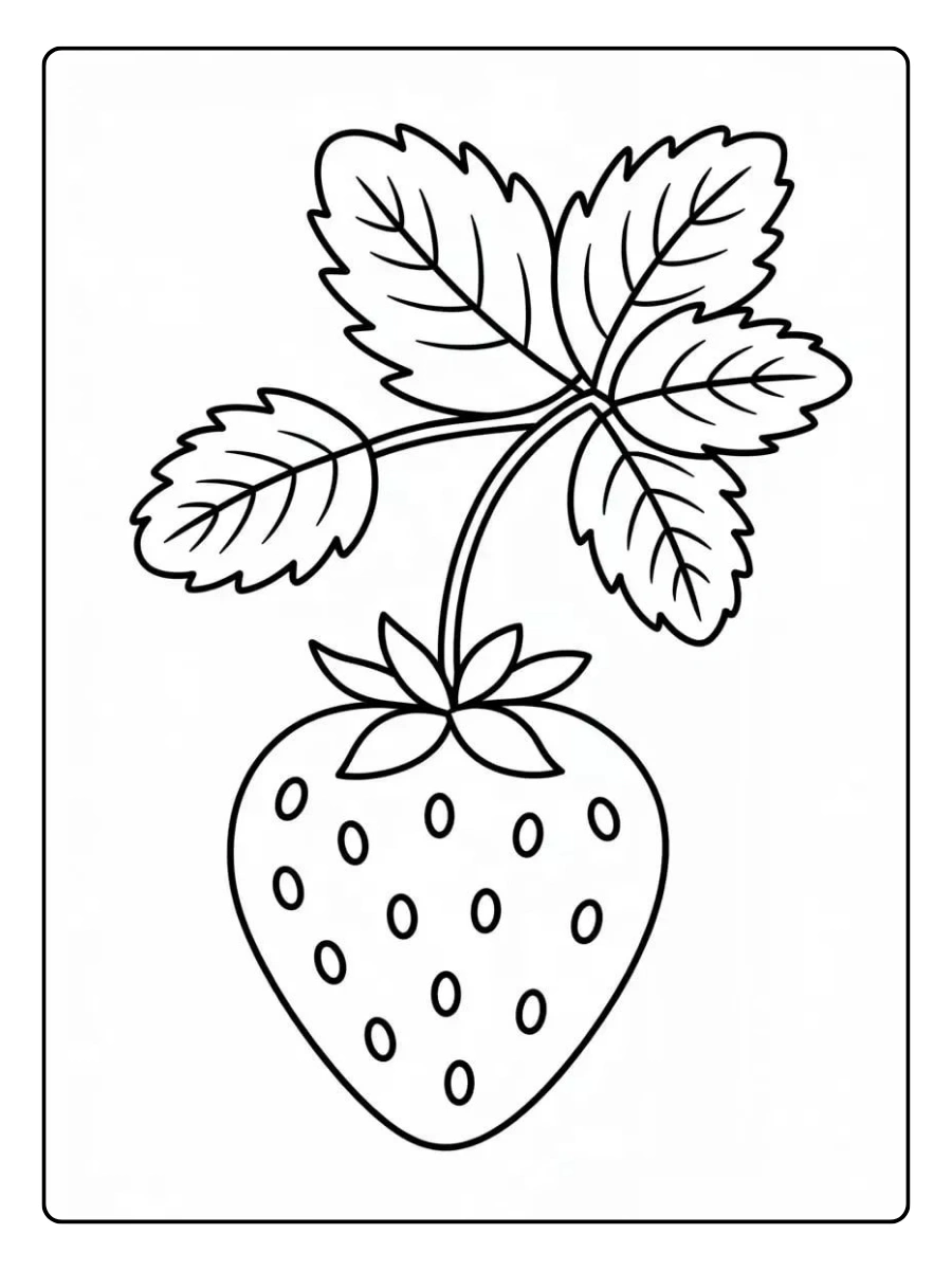 ausmalbilder erdbeeren (3)