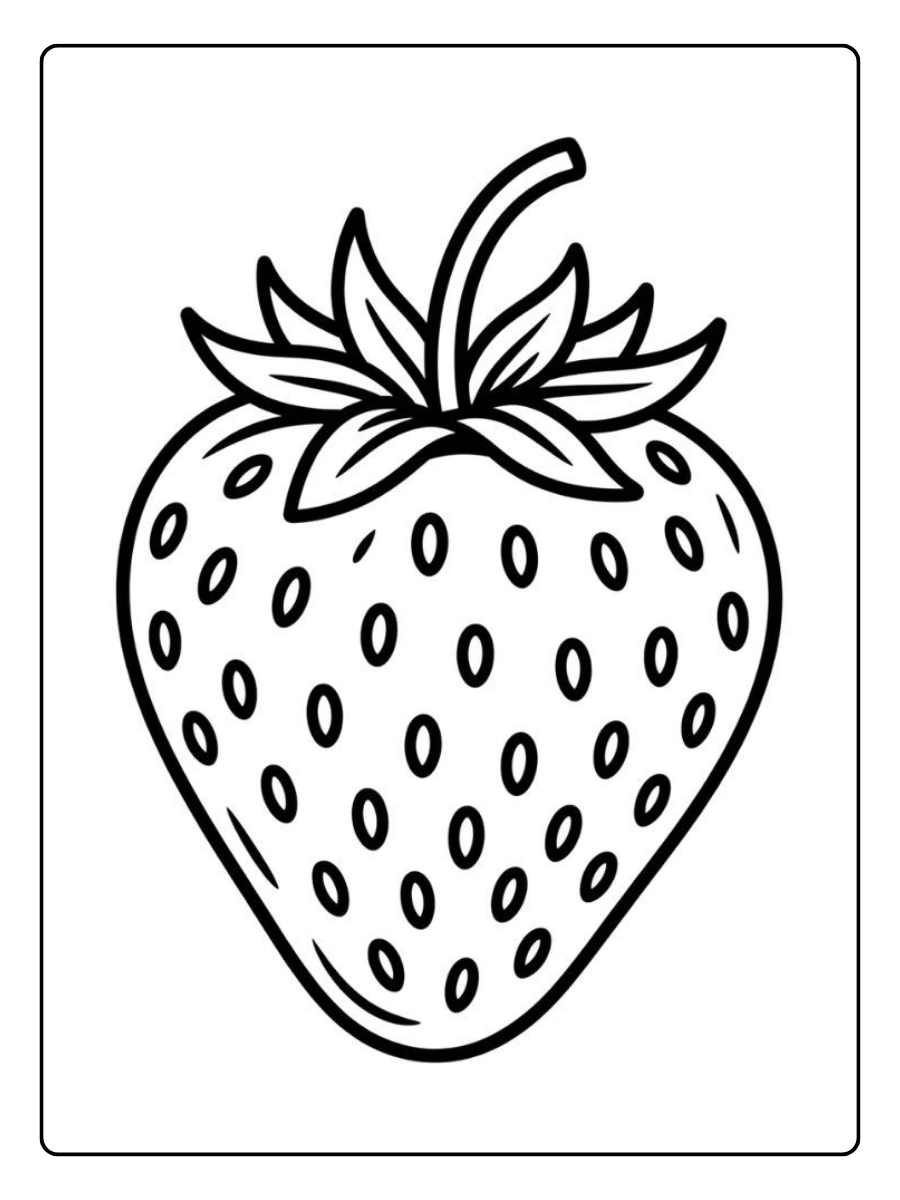 ausmalbilder erdbeeren