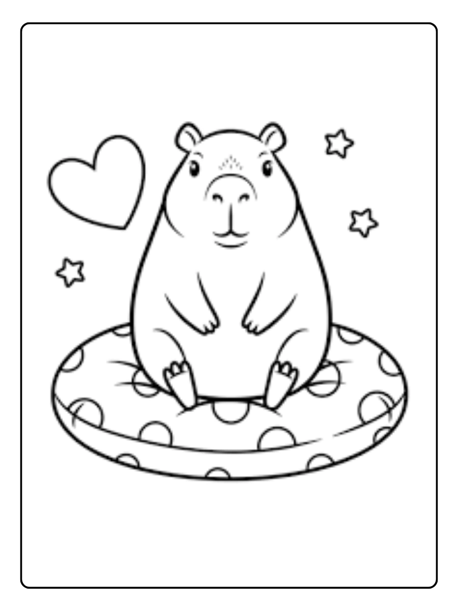 capybara ausmalbild (2)