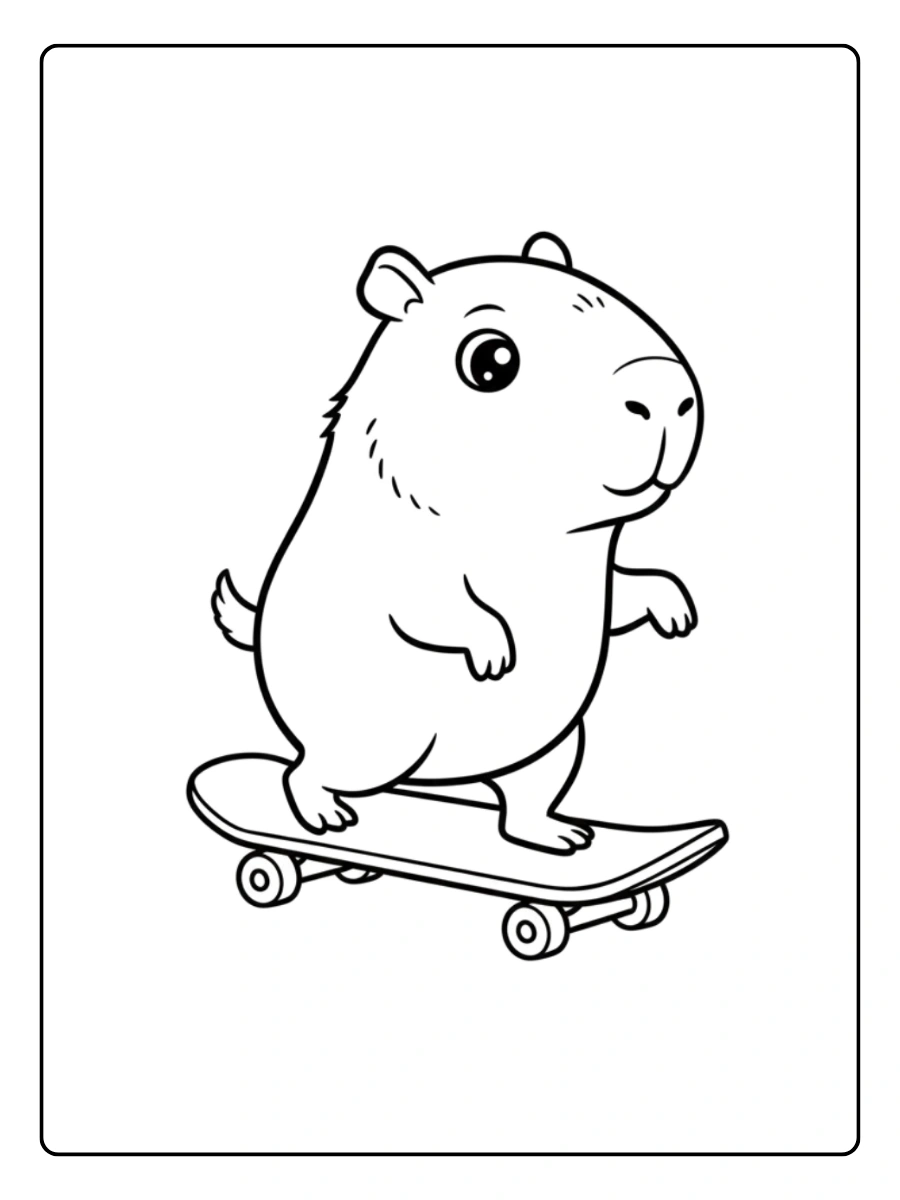 capybara ausmalbild (4)