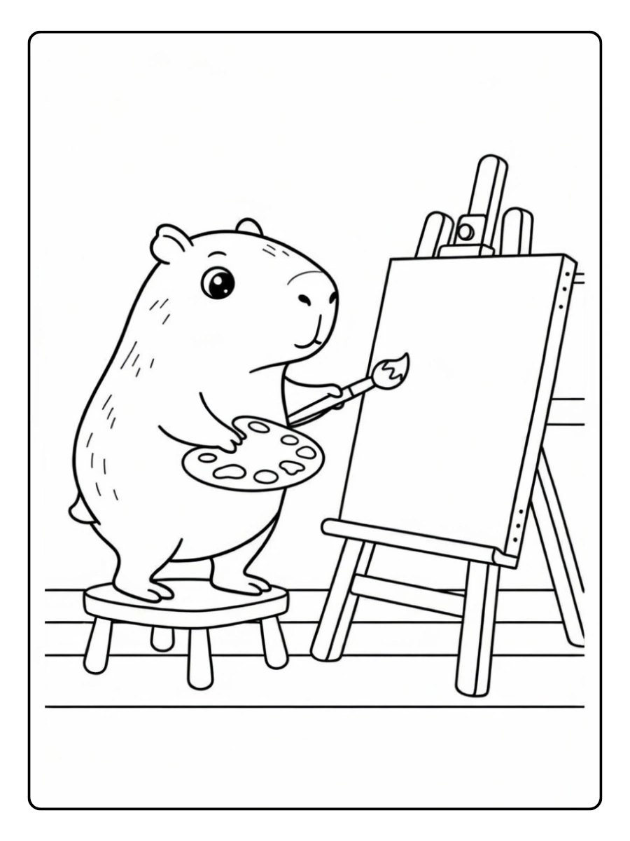 capybara ausmalbild (7)