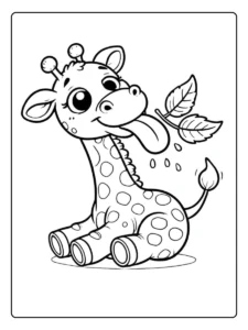 giraffe ausmalbild (3)