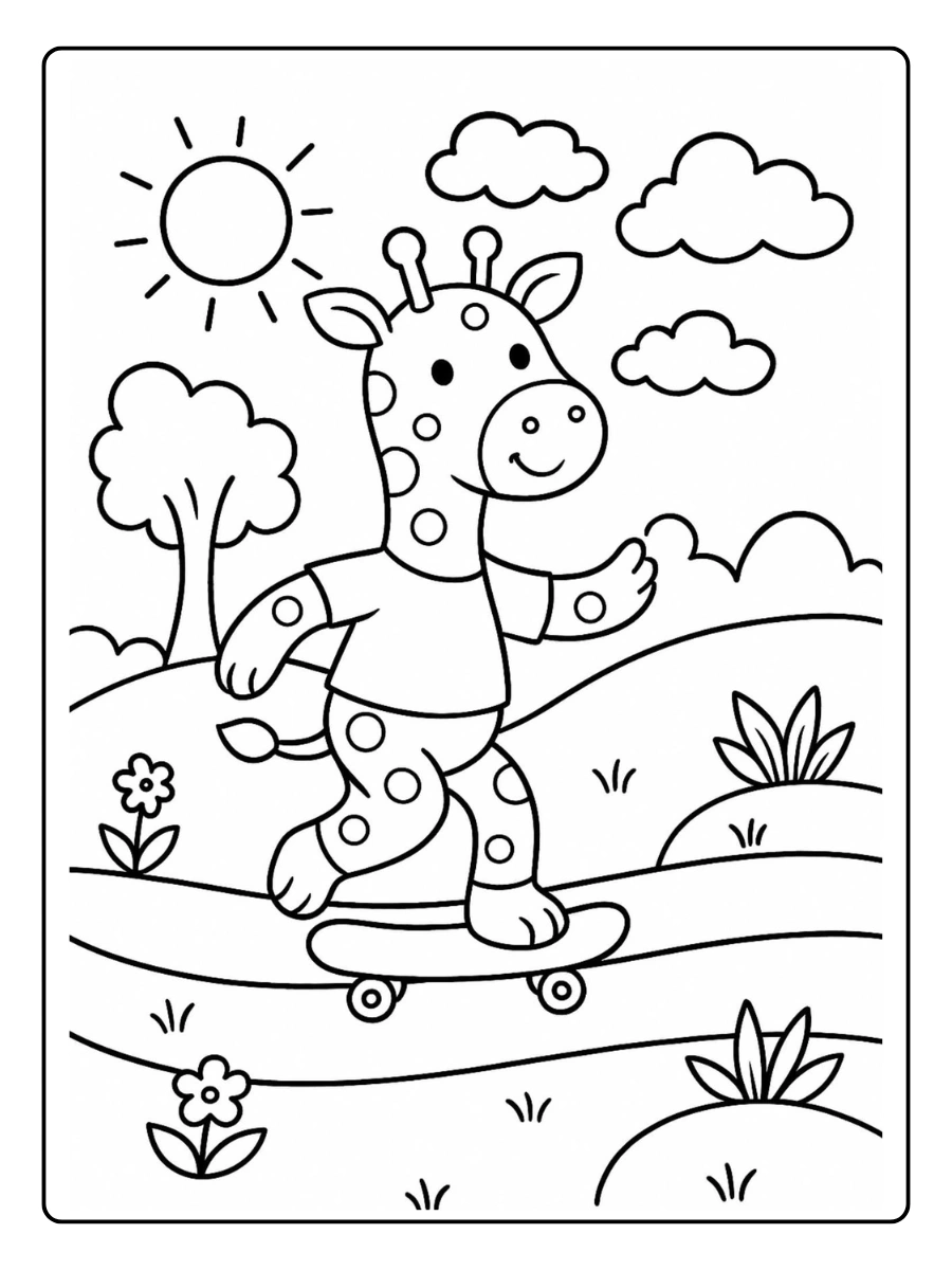 giraffe ausmalbild (7)