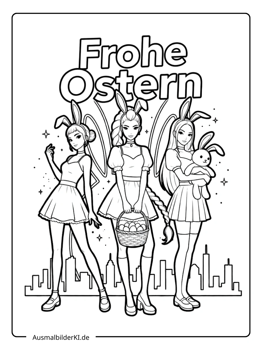 kpop demon hunters ausmalbilder ostern (13)