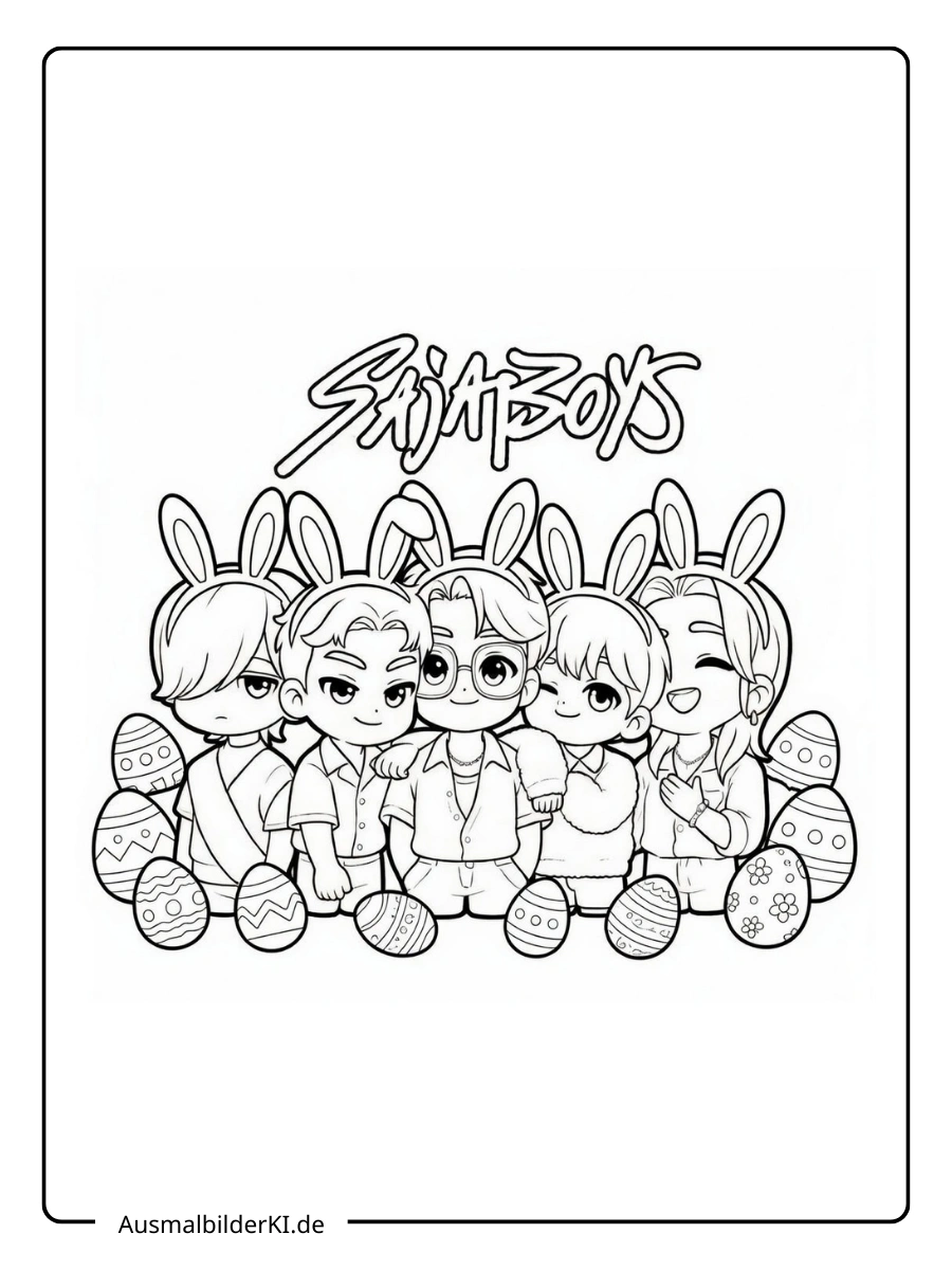 kpop demon hunters ausmalbilder ostern (14)