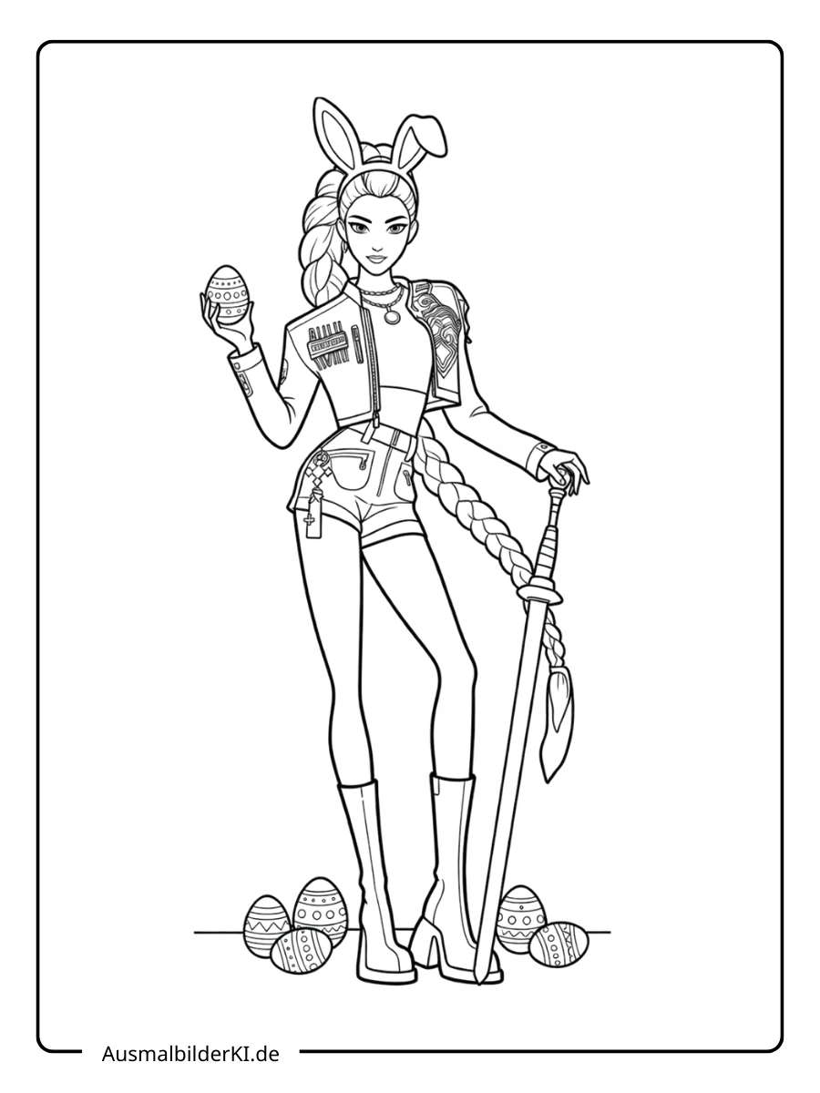 kpop demon hunters ausmalbilder ostern (6)